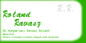 roland ravasz business card